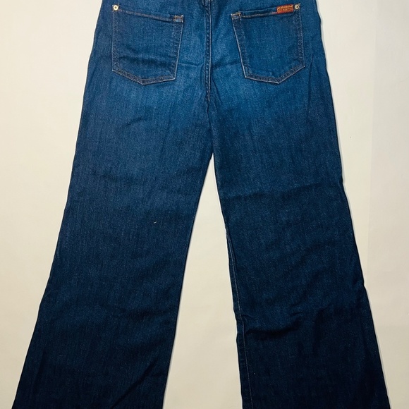 7 For All Mankind Vintage Wide Leg Jeans w Belt - Picture 3 of 6